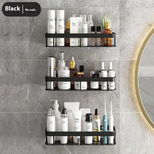 Wall-Mounted Makeup Organizer - Cosmetic Storage Shelf for Bathroom & Bedroom
