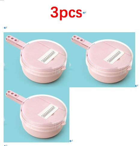 8-in-1 Kitchen Master Slicer - Mandoline Vegetable Slicer, Potato Peeler, Carrot Onion Grater with Strainer & Container