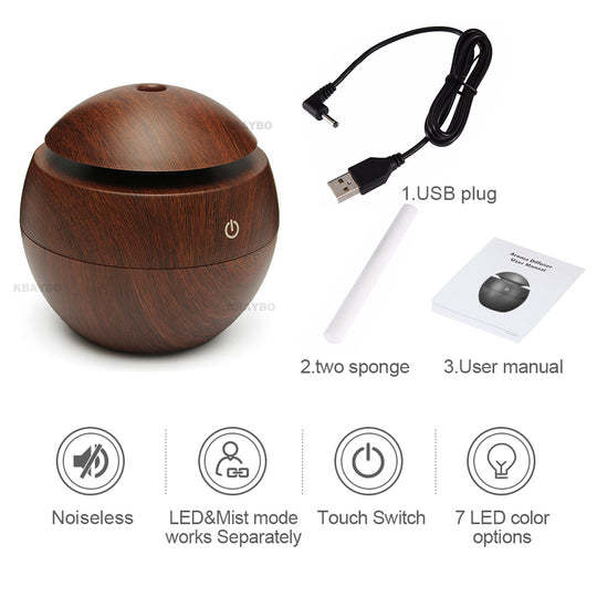 Relax & Refresh: Ultrasonic Aroma Diffuser & LED Night Light