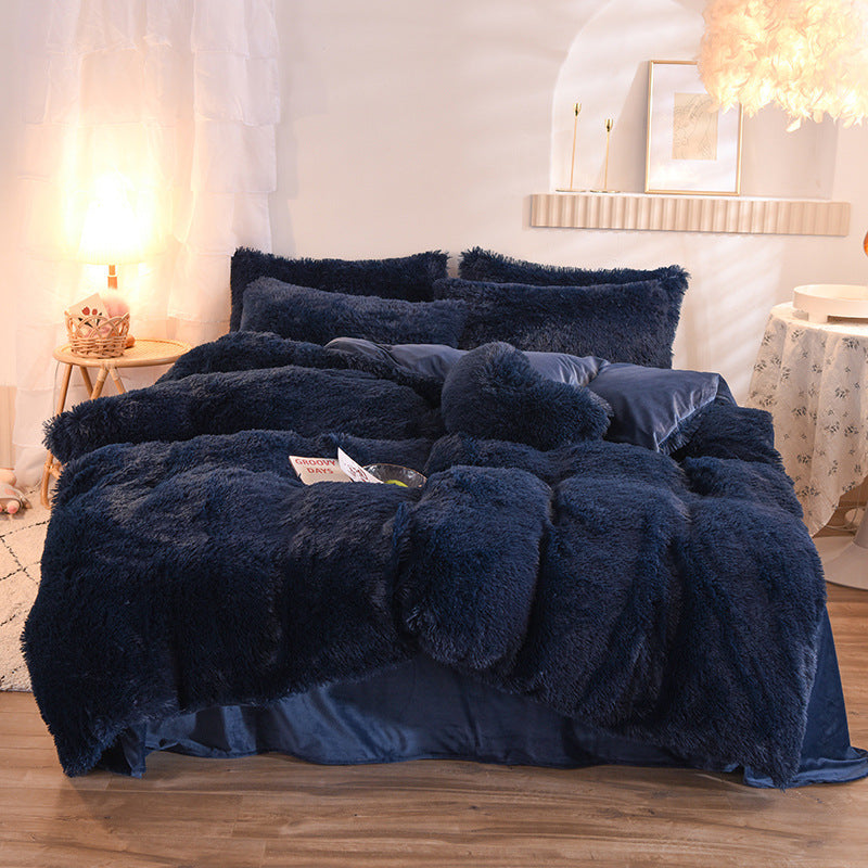 PlushParadise Sherpa Fleece Bedding Set – Ultra-Soft & Cozy Duvet with Pillowcases (Queen/King)