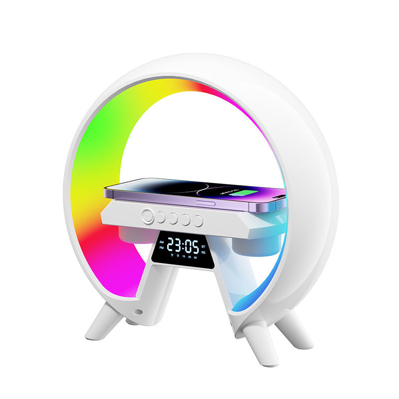 Wake Up to Style: Colorful Bedside Clock Light with Wireless Charging