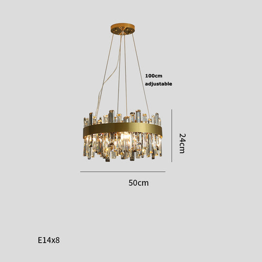 Aurora Luxe - Simple Crystal Chandelier for Living Room