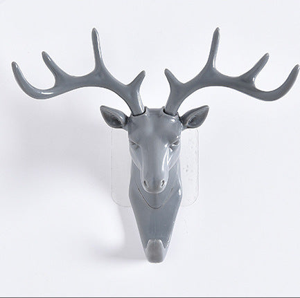 Adhesive Deer Head Wall Decor - 3D Wall Hanging Without Hooks, No Nails Required