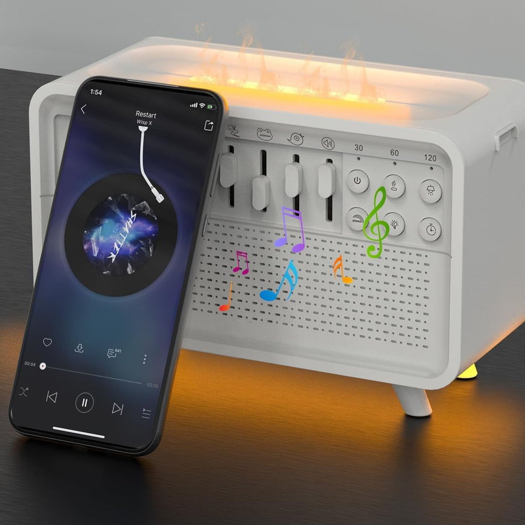 Sleep Serenity Bundle: 3-in-1 Bluetooth Speaker, White Noise Machine, Night Light, & Humidifier