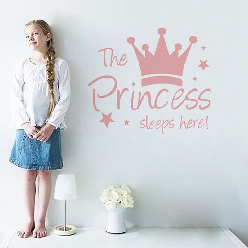 Royal Vibes: Pink Crown Graffiti Wall Stickers for a Touch of Urban Chic