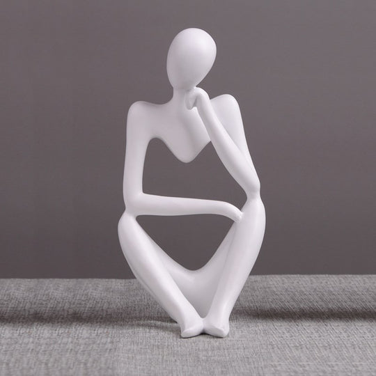 Contemporary Artistry: Thinker Statue Abstract Figure Sculpture for Modern Home Decor