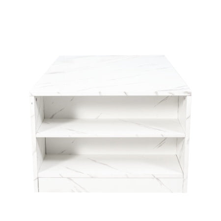 Modern LED Coffee Table with Storage & Drawers - Perfect for Small Living Rooms