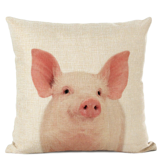 Adorable Animal Print Pillow Covers - Cute Decorative Throw Pillows