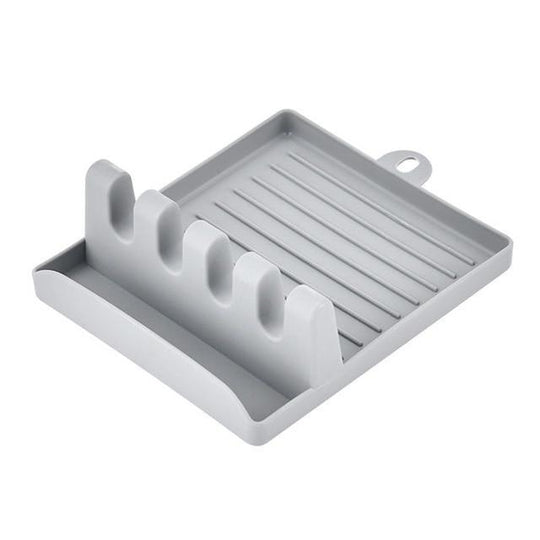 Kitchen Utensil Holder - Spatula Organizer with Spoon Mat & Chopstick Rest