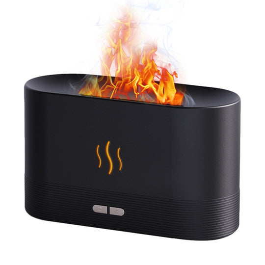 FlameSim 180ML Essential Oil Diffuser - USB Ultrasonic Aroma Humidifier for Home & Office