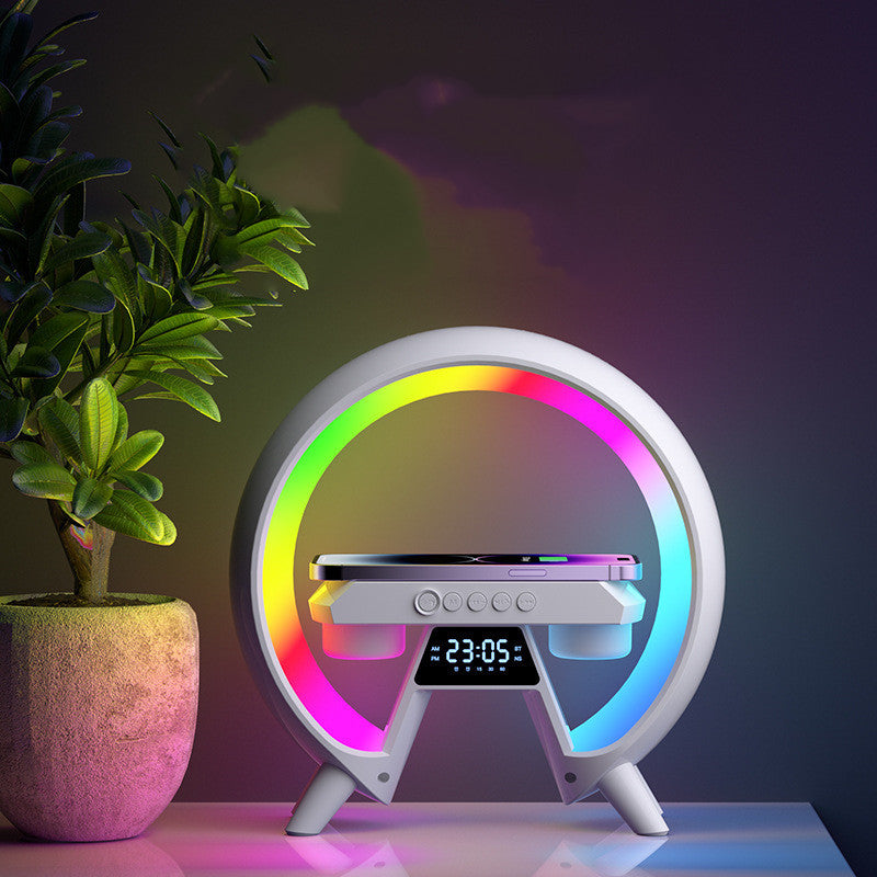 Wake Up to Style: Colorful Bedside Clock Light with Wireless Charging