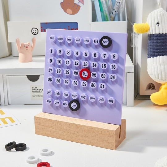 Handcrafted Perpetual Calendar - Unique DIY Ferris Wheel Design for Desktop Decoration
