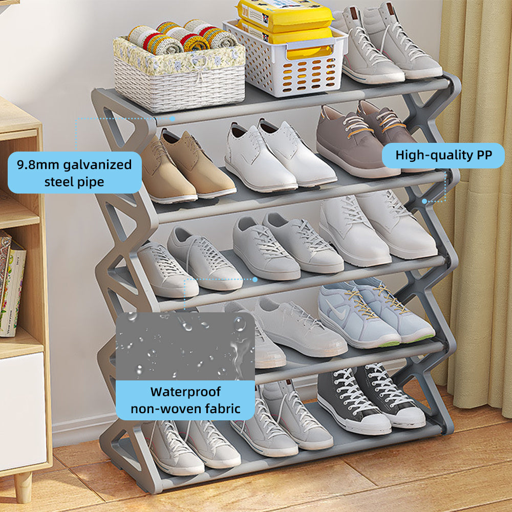 EasyStep X-Shaped Shoe Rack - Simple & Space-Saving Footwear Storage
