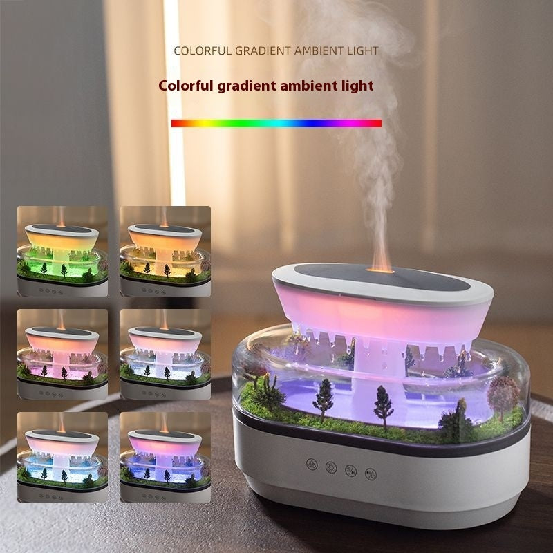 Nature-Inspired Serenity: Micro Landscape Raindrop Aroma Diffuser & Humidifier for Home