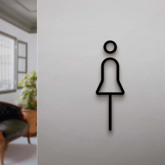 3D Toilet Signs - Men's & Women's Restroom Wall Stickers for Hotels & Homestays