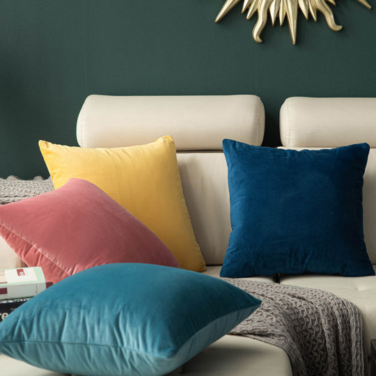 Plush Velvet Nordic Pillow - Multi-Purpose Cushion for Sofa, Office Chair, and Bed