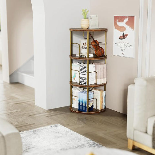 Spinning Book Oasis - Floor Standing Multi-Layer Bookshelf