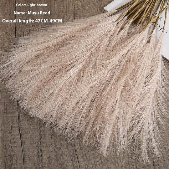 Elegant Pampas Grass Artificial Flowers - Natural Reed Bouquet for Home Decor