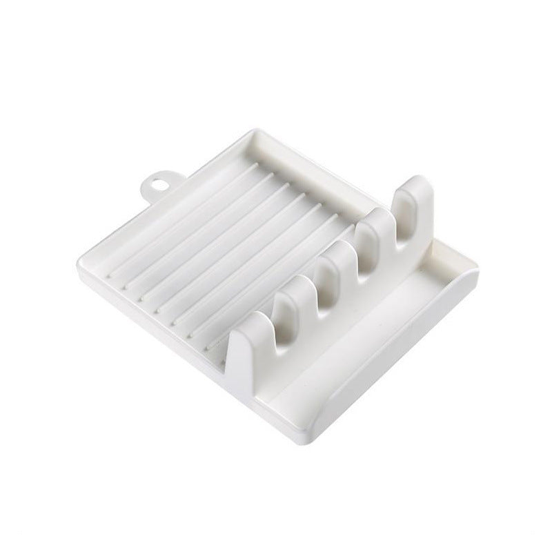 Kitchen Utensil Holder - Spatula Organizer with Spoon Mat & Chopstick Rest