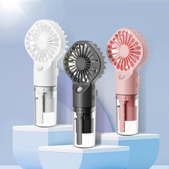 Refresh & Hydrate: Portable USB Mini Mist Fan with Humidification & Cooling