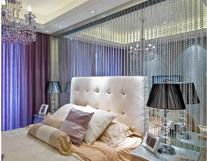 Luxe Crystal Beaded Curtain - Octagonal Design for Room Partition or Window