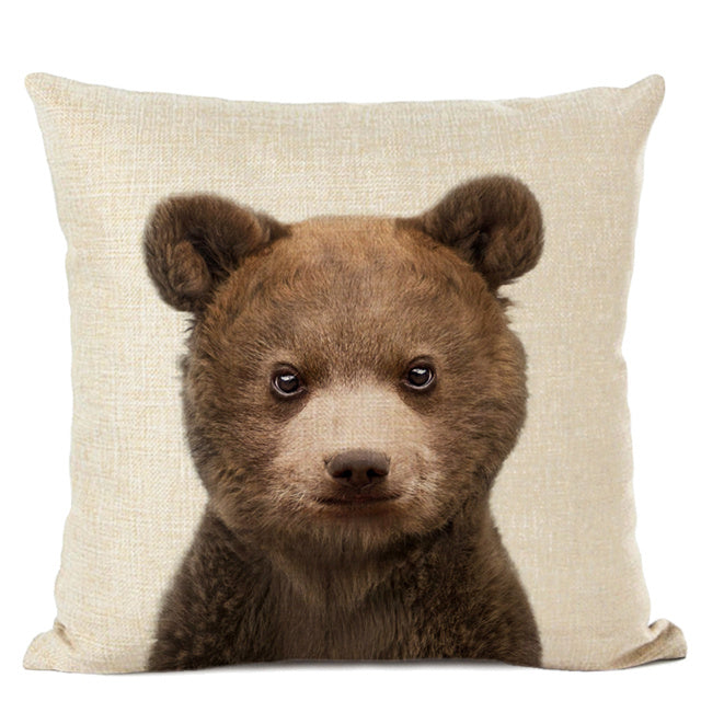 Adorable Animal Print Pillow Covers - Cute Decorative Throw Pillows