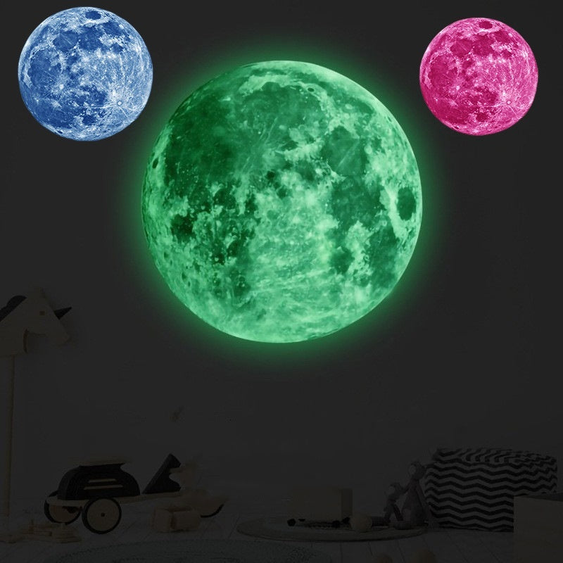 Luminous Moon Wall Decals - Creative Glow-in-the-Dark Home Decor