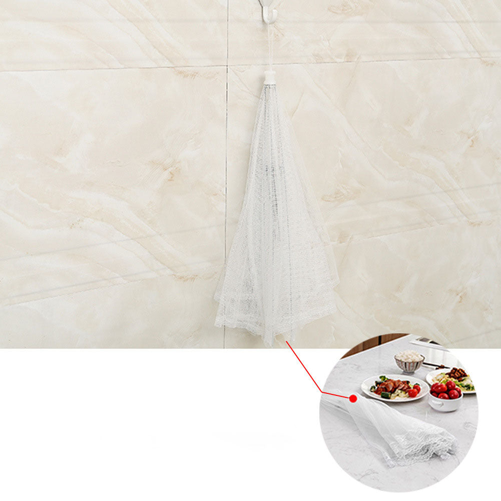 Large Rectangular Dish Drying Cover - White Mesh Food Cover with Removable & Washable Design