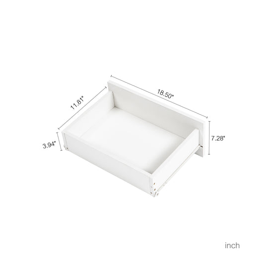 Sleek Modern White TV Stand with 16 Color LED Lights & Remote Control