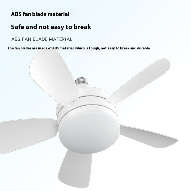 LuminaFlow - LED Ceiling Fan Light with Detachable Fan Blades and Three-Color Dimming