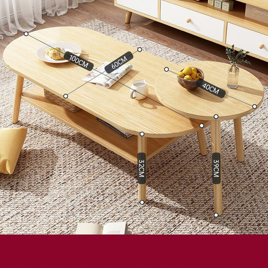 Compact Double-Layer Coffee Table for Small Spaces - Household Essential