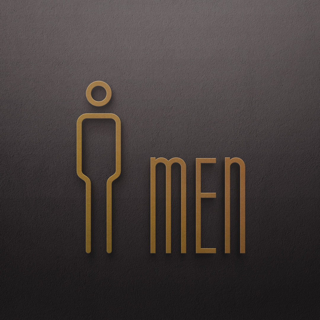 3D Toilet Signs - Men's & Women's Restroom Wall Stickers for Hotels & Homestays