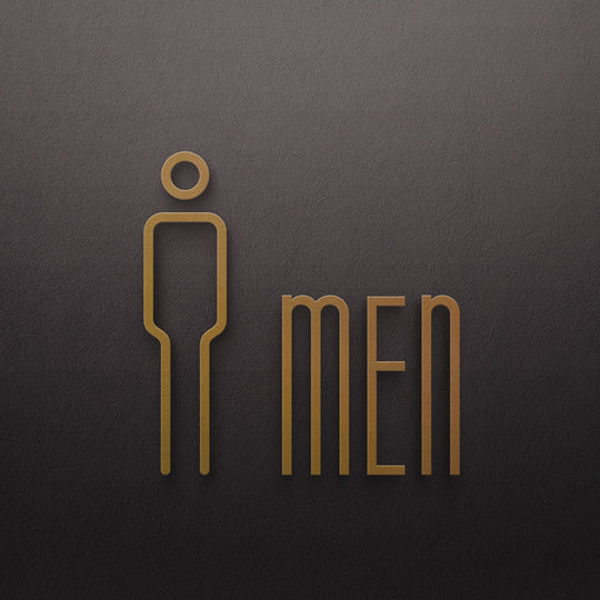 3D Toilet Signs - Men's & Women's Restroom Wall Stickers for Hotels & Homestays