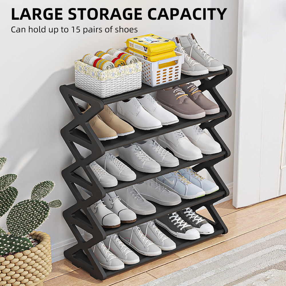 EasyStep X-Shaped Shoe Rack - Simple & Space-Saving Footwear Storage