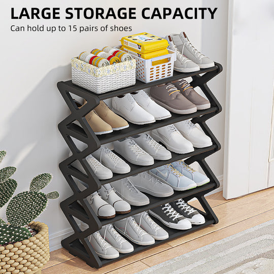 EasyStep X-Shaped Shoe Rack - Simple & Space-Saving Footwear Storage