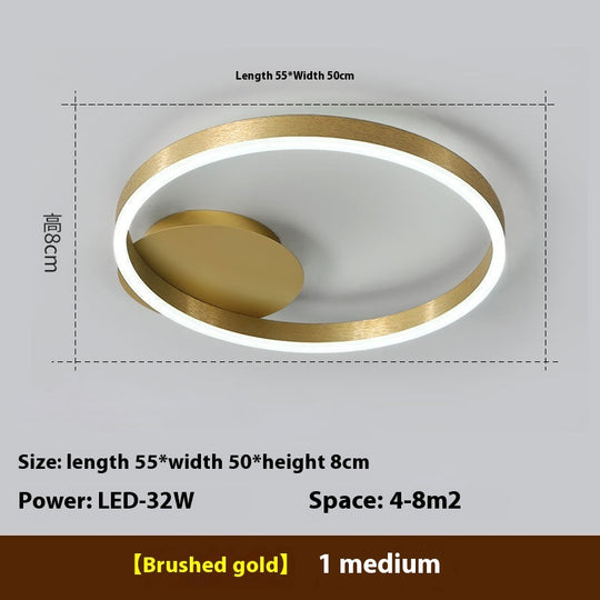 Aurora - Modern LED Ceiling Light for Living Room, Bedroom, and Study