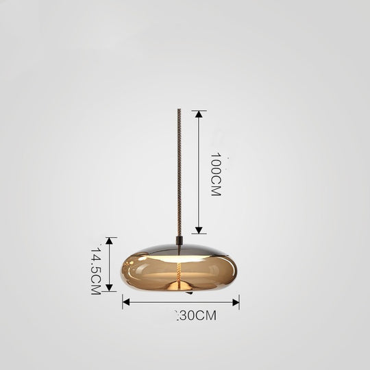 Lumina - Single Head Glass Chandelier for Dining Room, Living Room, Bar, and Bedroom