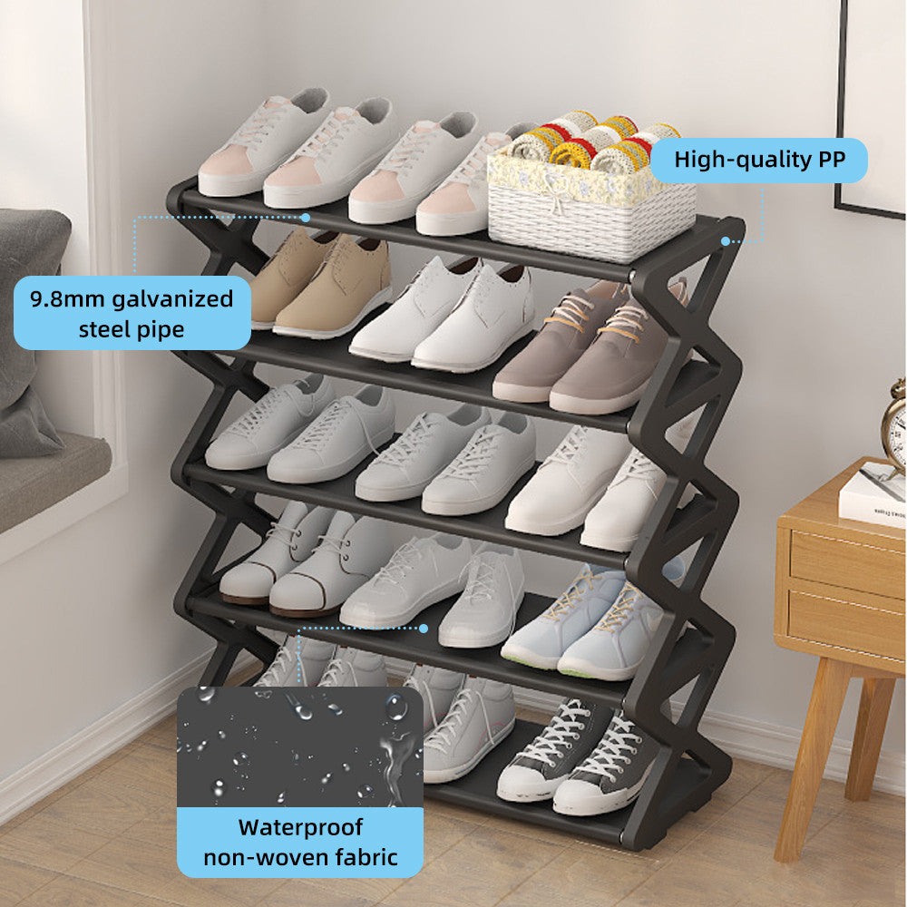 EasyStep X-Shaped Shoe Rack - Simple & Space-Saving Footwear Storage