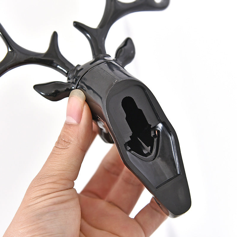 Adhesive Deer Head Wall Decor - 3D Wall Hanging Without Hooks, No Nails Required