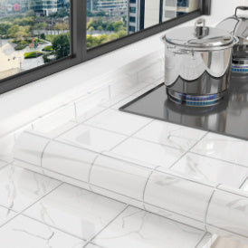 Marble Kitchen Cabinet Decals - Waterproof & Oil-Resistant Self-Adhesive Wall Stickers