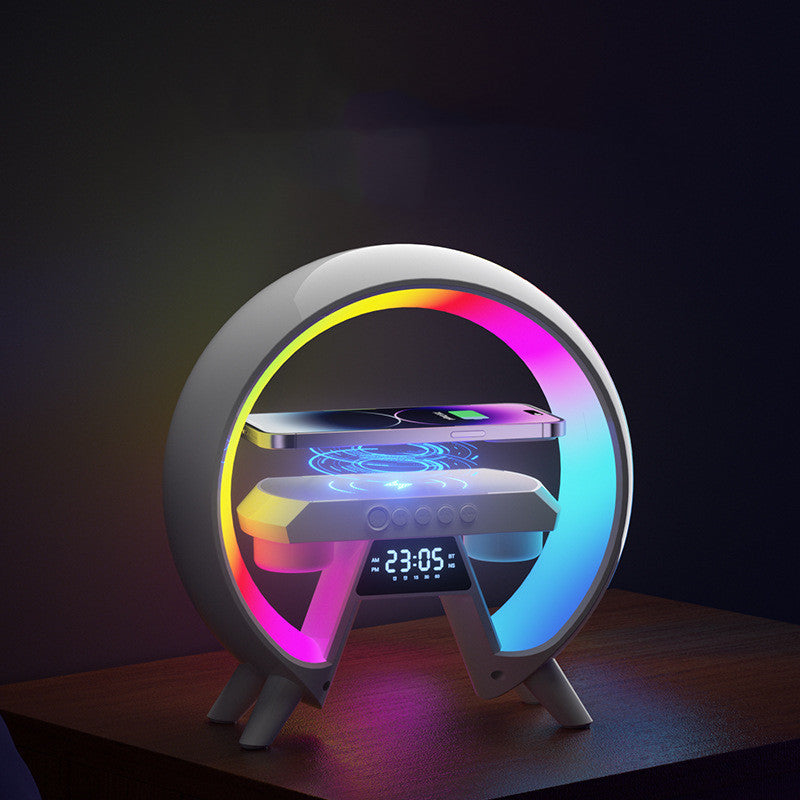 Wake Up to Style: Colorful Bedside Clock Light with Wireless Charging