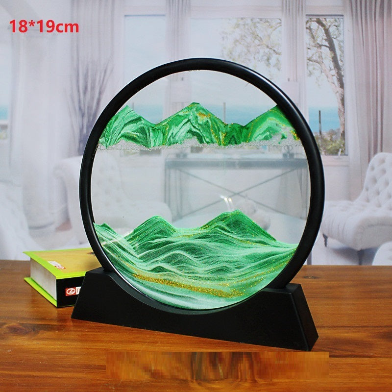 Liquid Art Hourglass Decoration - 3D Quicksand Painting Dynamic Glass Artwork