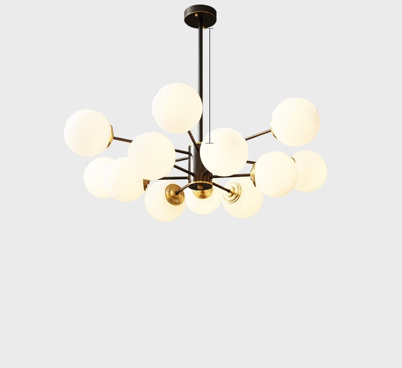 LuxeNordic - Full Copper Chandelier Lighting for Living Room