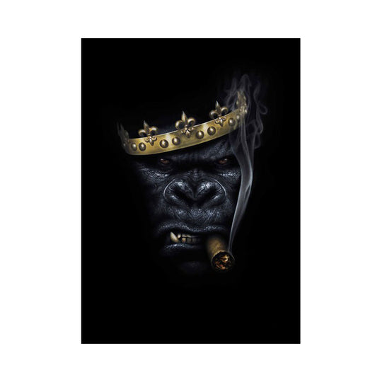 Black Gorilla Canvas Wall Art - Animal Posters & Prints for Home Decor