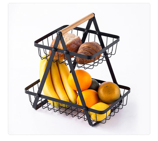 FreshKeep Kitchen Storage Rack - Multi-Functional Vegetable & Fruit Organizer
