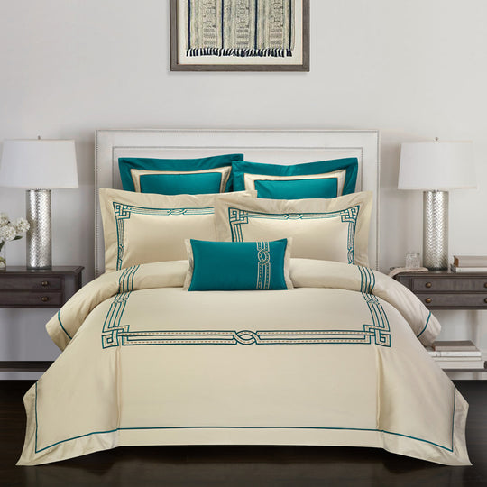 Elegant Dreams 4-Piece Cotton Embroidery Bedding Set - Home Textile Collection