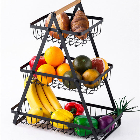 FreshKeep Kitchen Storage Rack - Multi-Functional Vegetable & Fruit Organizer