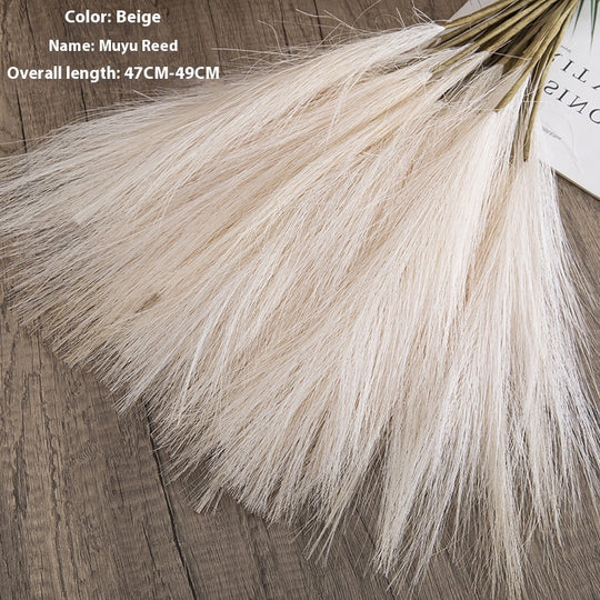 Elegant Pampas Grass Artificial Flowers - Natural Reed Bouquet for Home Decor