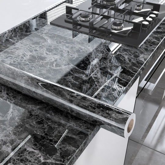 Marble Kitchen Cabinet Decals - Waterproof & Oil-Resistant Self-Adhesive Wall Stickers
