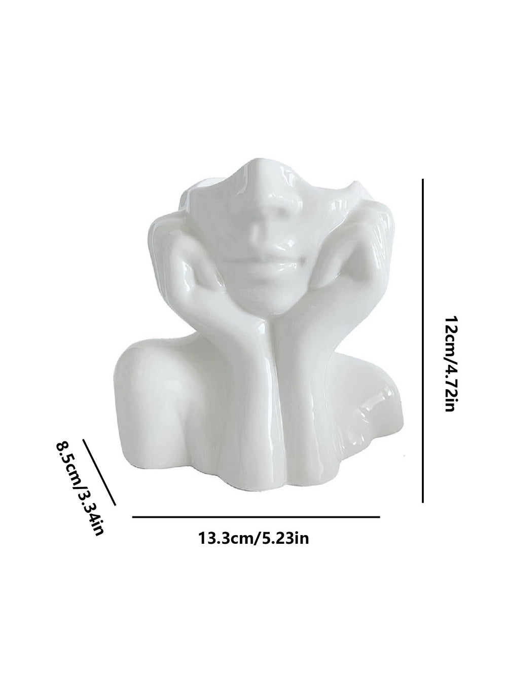 Artistic Form Vase - Resin Human Body Shape Decorative Centerpiece